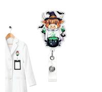 Porte-badge rétractable Halloween en forme de vache