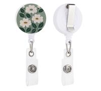 Porte-badge rétractable moderne du milieu du siècle avec clip pour médecin, infirmière, étudiant, employé de bureau