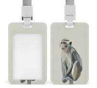 Porte-badge rétractable moderne et minimaliste A Monkey avec clip pour carte de protection, badge nominatif pour travail, bureau, médecin, infirmière