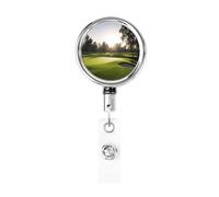 Porte-badge rétractable pour terrain de golf avec clip pour employés de bureau, médecin, infirmière, enseignant