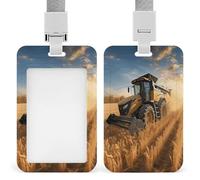 Porte-badge rétractable pour tracteur agricole, porte-badge d'identification pour récolte avec cordon pour le travail, le bureau, l'enseignement
