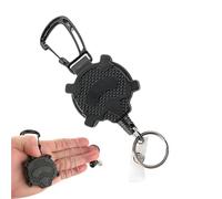 Porte-badge rétractable robuste,bobine de badge rétractable robuste - Rallonge de clé en fil d'acier avec,Porte-clés de carte de visite, Clip porte-badge multifonctionnel pour les
