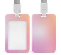 Porte-badge rétractable rose avec clip pour carte de crédit, badge nominatif, pour le travail, le bureau, les médecins, les infirmières