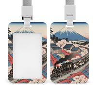 Porte-badge rétractable Sakura Train, porte-badge vertical avec cordon détachable, étui pour cartes d'identité, pour le personnel de sécurité, femmes et hommes.