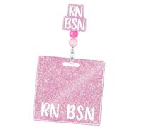 Porte-badge Rétractable Scintillant Étiquettes Nominatives Amusantes Accessoires De Bureau Et D'hôpital Pour Infirmières Et Médecins Cartes D'infirmière Rétractables Bobines