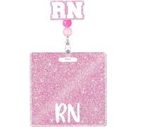 Porte-badge Rétractable Scintillant Étiquettes Nominatives Amusantes Accessoires De Bureau Et D'hôpital Pour Infirmières Et Médecins Cartes D'infirmière Rétractables Bobines