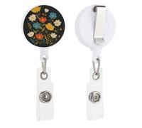 Porte-badge rétractable simple avec clip pour badge d'identification pour médecin, infirmière, étudiant, employé de bureau