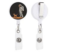 Porte-badge rétractable simple avec clip pour médecin, infirmière, étudiant, employé de bureau