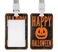 Porte-badge rétro vintage Happy Halloween avec clip rétractable pour carte de protection pour le travail, le bureau, les médecins, les infirmières