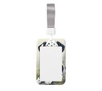 Porte-badge robuste avec enrouleur rétractable - Imprimé dalmatien - Pour infirmière, enseignante, étudiante, bureau, femme et homme
