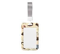 Porte-badge robuste avec enrouleur rétractable, motif petit panda - Pour infirmière, enseignante, étudiante, bureau, femme et homme