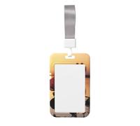 Porte-badge robuste avec enrouleur rétractable - Motif plage romantique - Pour infirmière, enseignante, étudiante, bureau, femme et homme