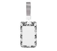 Porte-badge robuste avec enrouleur rétractable - Motif tête de mort - Pour infirmière, enseignante, étudiante, bureau, femme et homme
