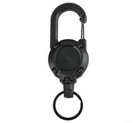 Porte-badge robuste avec mécanisme de rebond automatique pour un accès rapide aux cartes d'identité et clés (Noir)