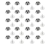 Porte-badge rond de 25 mm de diamètre, en acier inoxydable robuste pour une utilisation professionnelle, conférence, porte-badge en métal, 8mm, comme décrit
