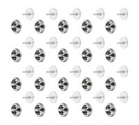 Porte-badge rond de 25 mm de diamètre en acier inoxydable robuste pour usage professionnel, conférence, conférence