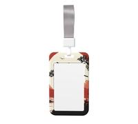 Porte-badge Samouraï avec lanière en plastique rigide pour badge de travail coulissant pour cartes d'identité, cartes de crédit, clés verticales, pour bureau, femme et homme