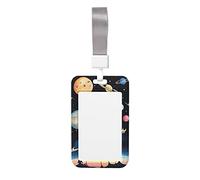 Porte-badge Saturne Jupiter Earth - Matériau ABS durable - Affichage transparent - Convient pour le bureau, un événement, une réunion, une identification facile.