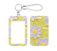 Porte-badge spécial, étui pour carte d'identité, étui de protection, porte-cartes, porte-badge avec anneau porte-clés, 1 pièce (Daisy)