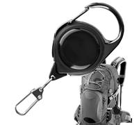 Porte-badge télescopique, porte-clés rétractable - Bobine de badge polyvalente extérieure,Bobine de badge légère de voyage, porte-clés noirs pour le sport, la randonnée