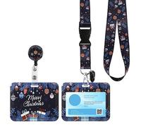 Porte Badge Tour de Cou Porte Clé avec Swivel Lobster Clasp, Porte Badge d'identification avec Cordon Tour de Cou, Pour Clés, Carte d'étudiants, Carte Bus