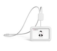 Porte Badge Tour de Cou Rétractable, Boucle de Bécurité, Porte Carte D'identification Horizontal en Silicone Souple pour Personnel de Bureau, Employés, Enfant, Infirmiere (Gris)