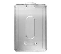 Porte Badge Transparent, 6 Pcs Card Badge Holder en Plastique Rigide Porte Badge 2 Cartes Horizontal Vertical avec Trou de Carte pour Carte d'Étudiants Carte de Transport Carte de Visite