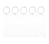 Porte-badge Transparent en Pvc 5 Sets avec Fil D'acier