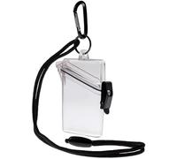 Porte-badge transparent étanche pour carte d'identité, étui de sport, porte-badge vertical avec cordon et porte-clés, badges d'identification et fournitures, étiquettes, fournitures de bureau et