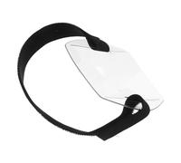 Porte-badge Transparent Horizontal avec Brassard Réglable Noir | PVC Polyester, Accès sans Utilisation des Mains, pour Badges de Travail et Visiteurs, Usage Sécurité et Événementiel