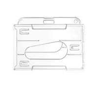 Porte-badge transparent - Porte-badges sécurisé avec protection RFID | Étui horizontal robuste | Porte-badge sécurisé avec protection RFID pour le travail, l'école, les conférences et les événements