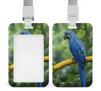 Porte-badge transparent robuste en forme d'oiseau avec lanière détachable - Étui vertical étanche - Cadeau pour enseignant, infirmière, médecin, bureau, collègues de travail