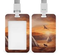 Porte-badge tribus amérindiennes avec cordon de suspension, étui de protection vertical multi-usage pour bureau, enseignant, infirmière
