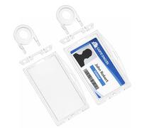 Porte badge verrouillable rigide transparent vertical horizontal Porte carte plastique [Lot 2] carte ID fidélité Phonillico®