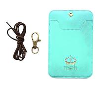 Porte-Badge Vert avec Cordon NOVAGO - Double Compartiment - Étui Carte & Badge - Format 10 5 x 7 cm