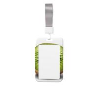 Porte-badge vert kiwi avec cordon de séparation, étui de protection en plastique rigide étanche pour carte d'identité, pour enseignant, infirmière, médecin, bureau