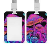 Porte-badge vertical avec cordon, étui à badge rétractable élé Animal King Cool Tiger Art pour femme, idéal pour les employés et les enseignants.