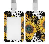 Porte-badge vertical avec cordon, étui à badge rétractable élé Animal King Cool Tiger Art pour femme, idéal pour les employés et les enseignants.