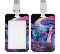 Porte-badge vertical avec cordon, étui à badge rétractable élé Animal King Cool Tiger Art pour femme, idéal pour les employés et les enseignants.