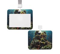 Porte-badge vertical avec lanière pour carte d'identité, étiquette de biodiversité, porte-badge avec fenêtre transparente, pochette de protection pour infirmière, médecin, fournitures de bureau