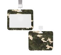Porte-badge vertical avec lanière pour carte d'identité, porte-nom camouflage militaire avec fenêtre transparente, pochette de protection pour infirmière, médecin, fournitures de bureau