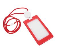 Porte-badge Vertical avec Tour de Cou Détachable et Fenêtre Transparente | Polyester, PP et Corde Coton, Assemblage Simple, pour Cartes Visiteurs, Salons, Usage Extérieur
