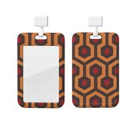 Porte-badge vertical brillant pour badge d'identification avec clips coulissants en plastique rigide pour infirmières et bureau