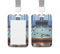 Porte-badge vertical coulissant en plastique rigide avec fenêtre transparente pour badge de billard, porte-nom pour infirmières, bureau
