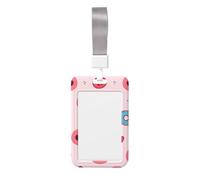 Porte-badge vertical en forme de beignet en forme de nez de cochon avec film transparent