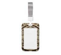 Porte-badge vertical en forme de calendrier antique maya avec film transparent