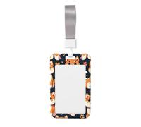 Porte-badge vertical en forme de patte Shiba-Inu-en ABS avec film de numérisation transparent