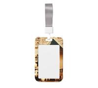 Porte-badge vertical en forme de sphinx avec film transparent