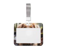 Porte-badge vertical en plastique avec cordon de serrage étanche pour badge d'identification Golden Retriever - Pour bureau