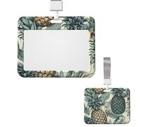 Porte-badge vertical en plastique - Illustration d'un porte-badge en pin avec cordon - Étui étanche pour carte et porte-nom